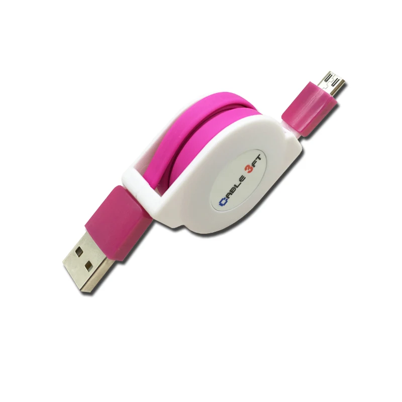 1/2/3 м микро USB Выдвижной кабель для зарядки для samsung Galaxy J3/J5/J7 A3/A5/A7 Портативный кабель для зарядного устройства длиной 3 м