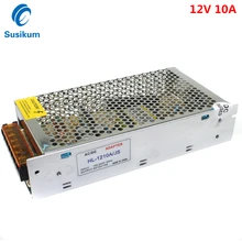 12 в 120 Вт 10 А Импульсный источник питания постоянного тока светодиодный адаптер переменного тока для светодиодной ленты 110 В~ 220 В светодиодный трансформатор