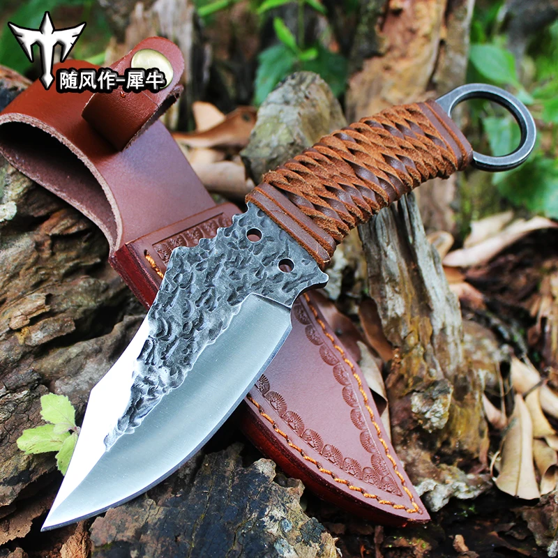 Voltron прямой нож, ручной Кованый нож, тактический специальный боевой нож для выживания в дикой природе, джунгли дикий нож самообороны