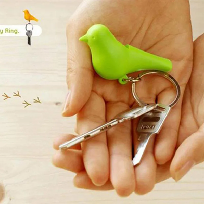 Bird House Nest Whistle Key Holder Chain Ring Keychain Keyring Hanger Home Decor 