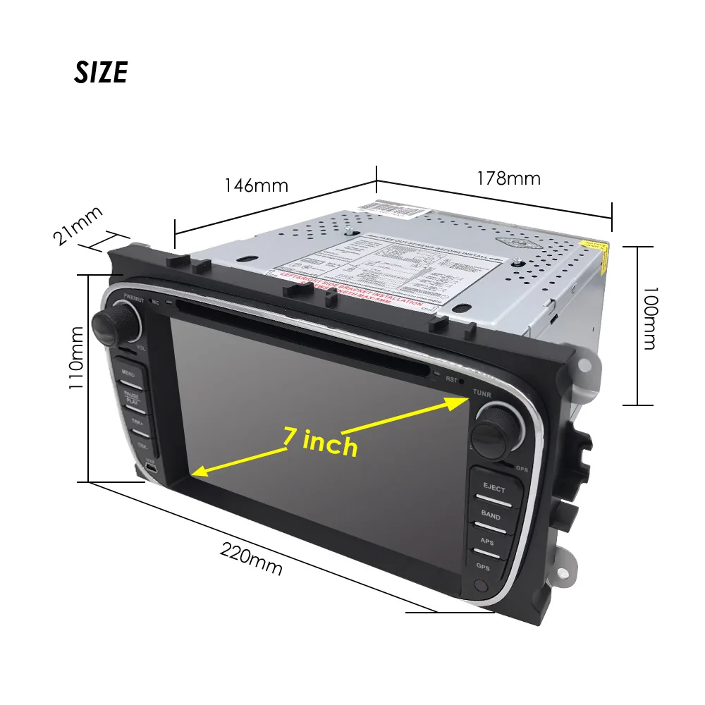 Flash Deal Quad Core Android 9.0 2 din Car multimedia Player for FORD FOCUS Mondeo S-MAX C-MAX Galaxy kuga GPS stereo 3
