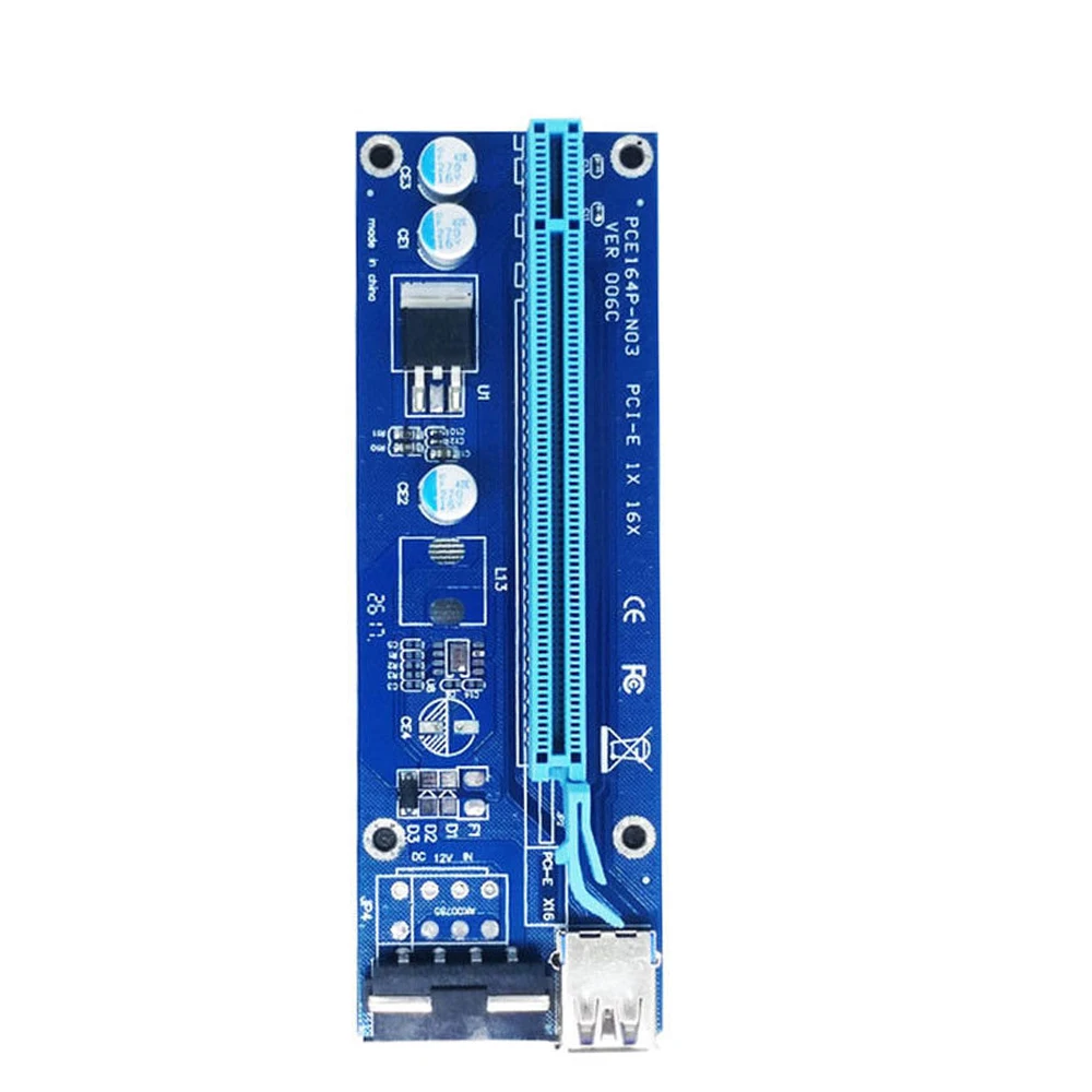 PCI-E 1x к 16x модуль добавить на расширение карты кабель Extender Riser Card USB3.0 4 Pin