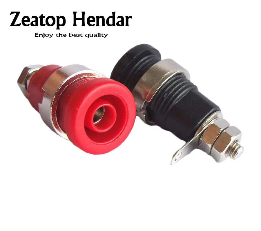 50pcs 4mm Binding Post Nut Panel Mount Terminals for Multimeter Banana Socket Probes Banana Jack