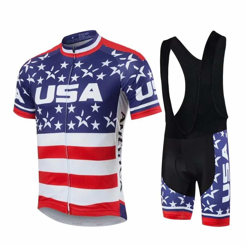 Custom Cycling Jersey USA MTB Jerseys Short Sleeve Bike Clothes