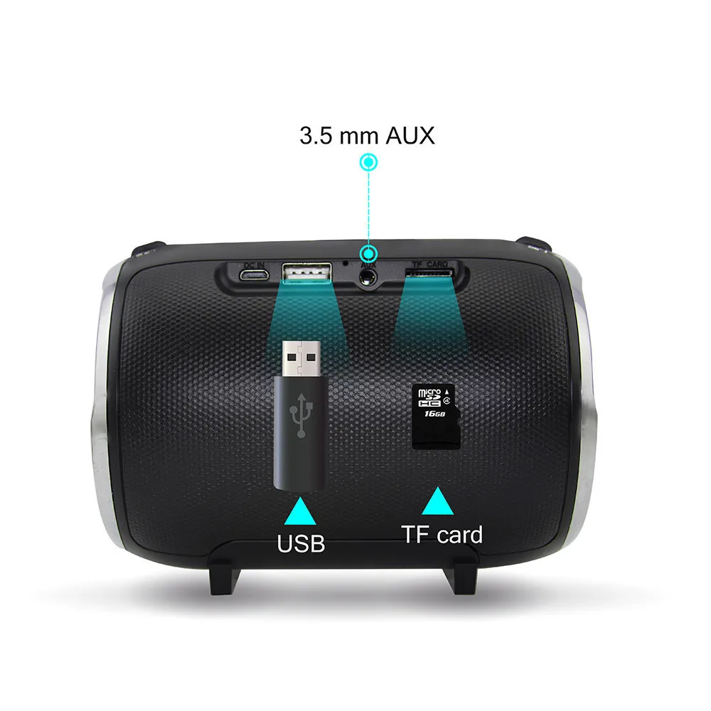  Wireless Bluetooth Speaker Mini Portable Speaker Stereo Surging Bass Handsfree Computer Speakers With Boombox TF Slot USB