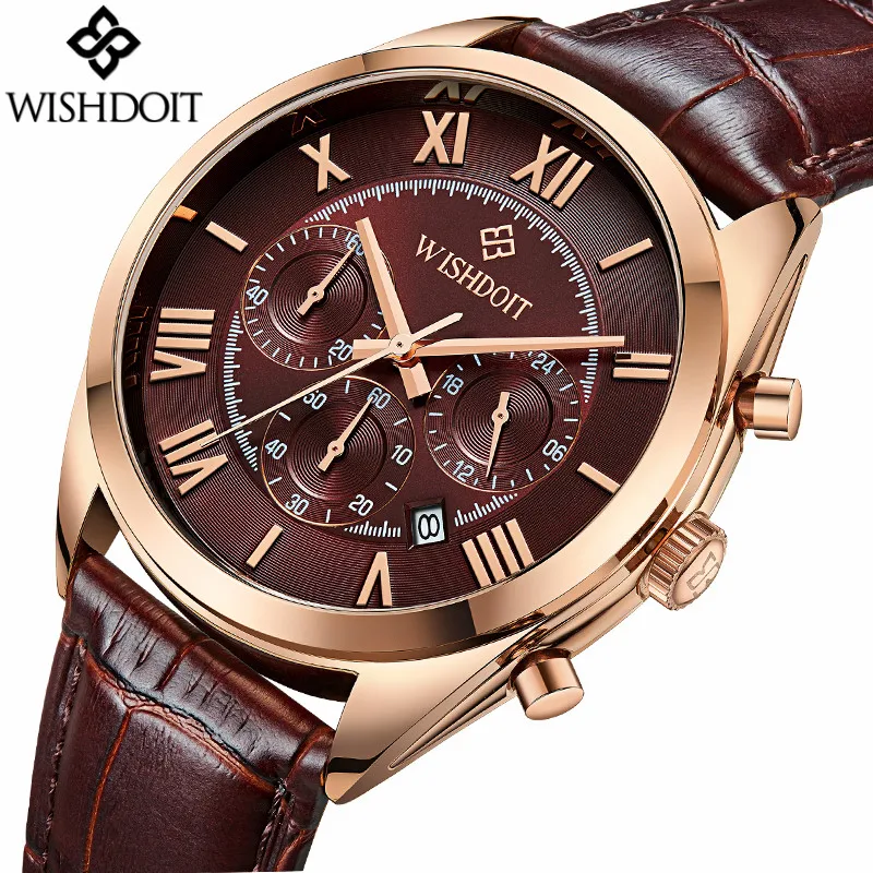 Luxury Brand Men s Casual Fashion Sport Watches Men Waterproof Leather Quartz Watch Clock Man Relogio