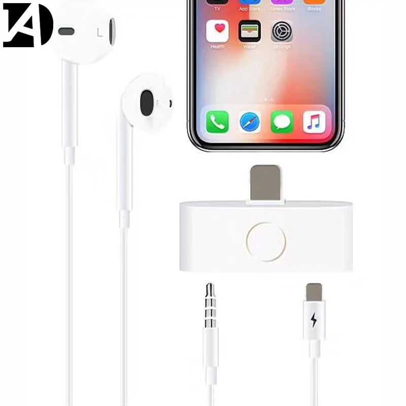 Kopen Mode 3 in 1 Telefoon Accessoire Adapter voor iPhoneX 8 8 plus 7 7 plus Externe Home Button met Opladen plug + 3.5mm Audio Jack