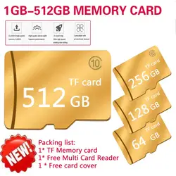 Micro SD/SDHC карта памяти 2 Гб-512 Гб Золотой Micro SD нейтральный высокоскоростной чтения 80 МБ SDHC с картой карта считывателя крышка