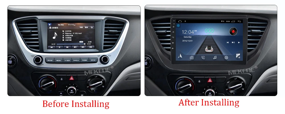 Top Ultra cheap!Mekede car gps dvd player for Hyundai Verna 2017 with android8.1 quad core wifi bluetooth radio gps navigation 8