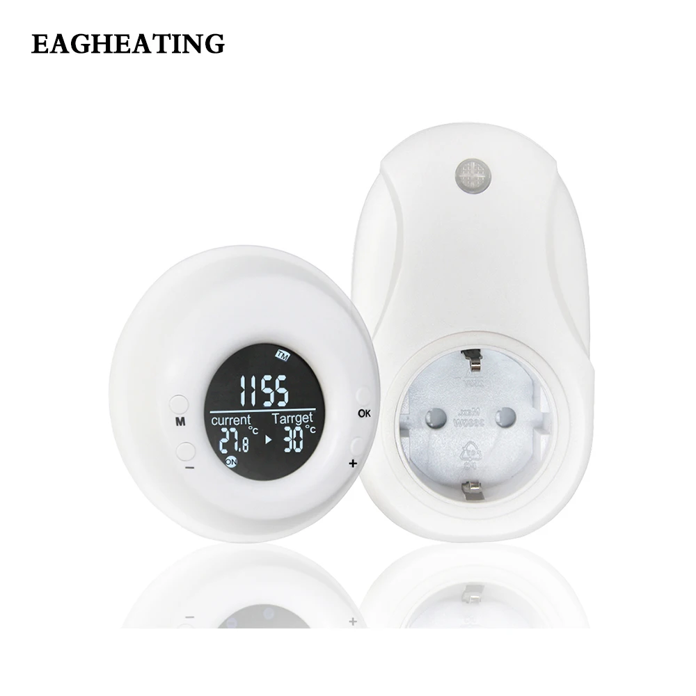 

RF Wireless Thermostat Room Temperature Controller Heating and Cooling Function Each Day Programmable