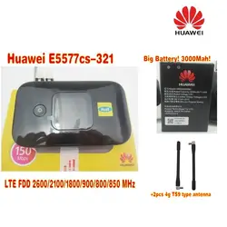 Оригинальный разблокировать 4 г Беспроводной маршрутизатор Lte Wi-Fi маршрутизатор с Слот sim-карты Huawei e5577cs-321 плюс 2 шт. антенны