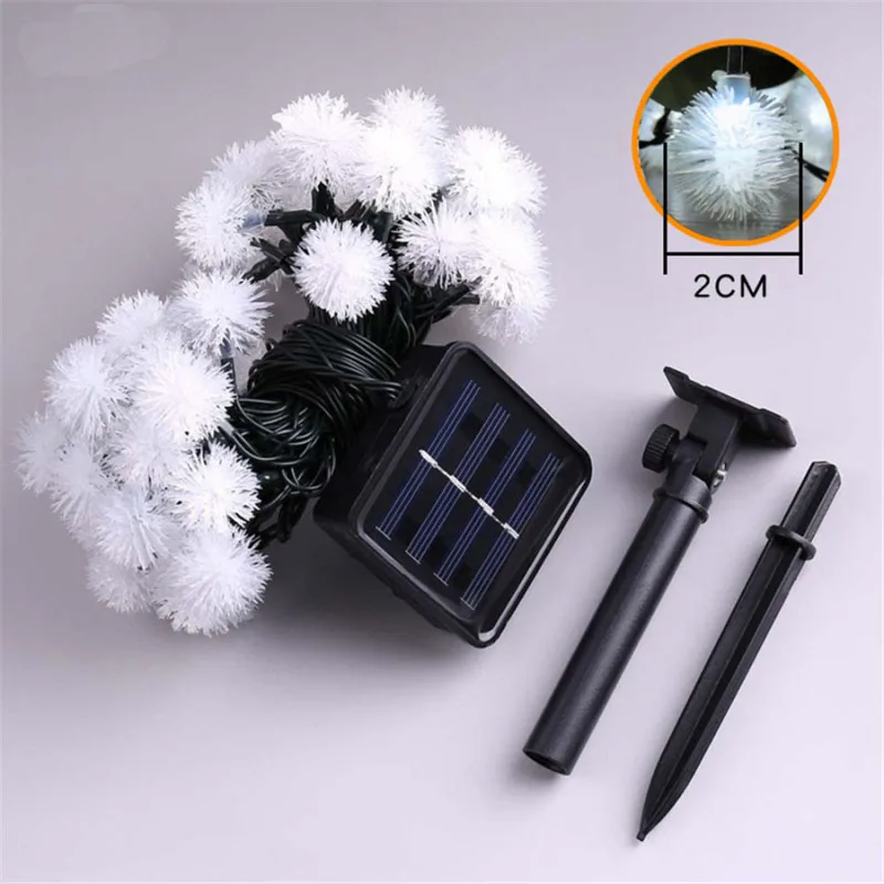 Hi-Lumix Solar luz guirnalda al aire libre Luces LED Decoracion 4,8 M 20 piezas nieve bola Hada luz Edelweiss nuevo año Navidad/Navidad Decoración Hi-Lumix Solar luz guirnalda al aire libre Luces LED Decoracion 4,8 M 20 piezas nieve bola Hada luz Edelweiss nuevo año Navidad/Navidad Decoración