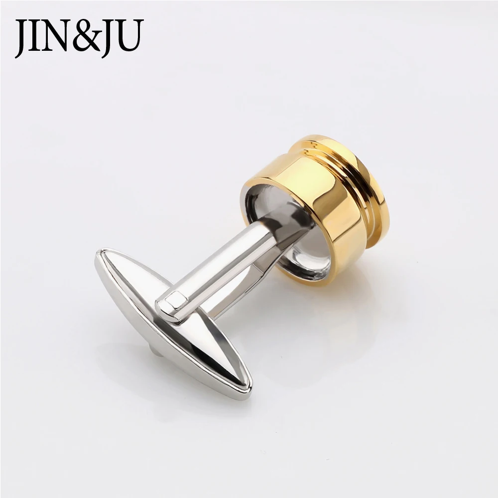 JIN& JU продвижение Пуля дизайн запонки для Mes Новая мода позолоченный стиль Пуля лучший подарок для мужчин