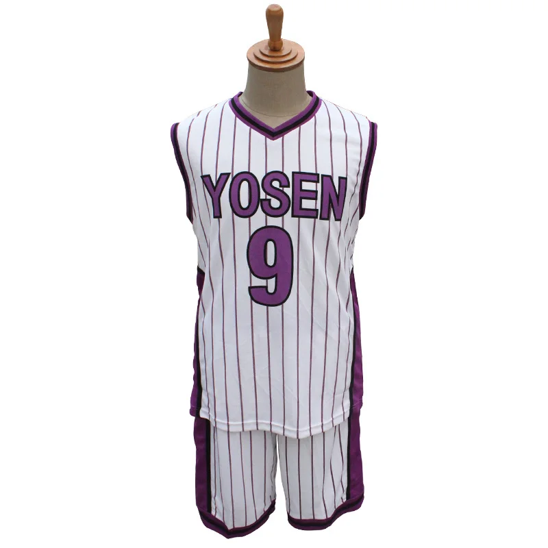 Косплей Kuroko no Basuke Yosen murasakiучитыбара atсуси 9 школьная форма Спортивная футболка