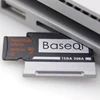 Adaptador de tarjeta de memoria MicroSD a SD de aluminio BaseQi Lector de tarjetas de unidad Stealth para Microsoft Surface Book 13 