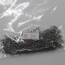 200 шт. рыболовные Вертлюги Rolling разъем блокировки оснастки шарикоподшипник рыболовный терминал снасти 10*3 мм