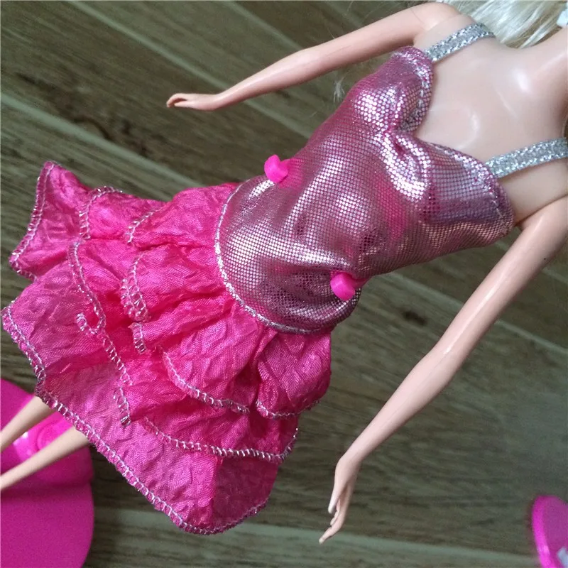 10 шт./лот, новое красивое модное Кукольное платье ручной работы, одежда для вечеринок, модное платье для куклы Барби