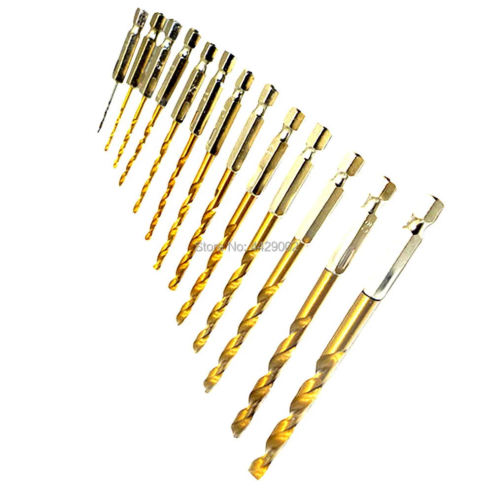 13pcs HSS Twist Drill Bit Model Craft Drill Bits Metal Wood Plastic