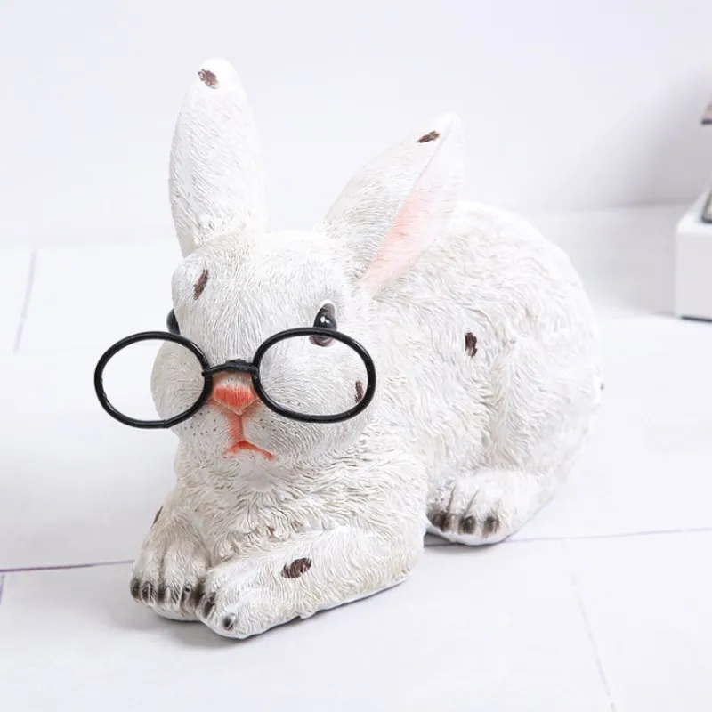  Simple Resin Rabbit Home Decoration Crafts Decoration Rabbit Animal Decoration Living Room Bedroom  - 32886002223