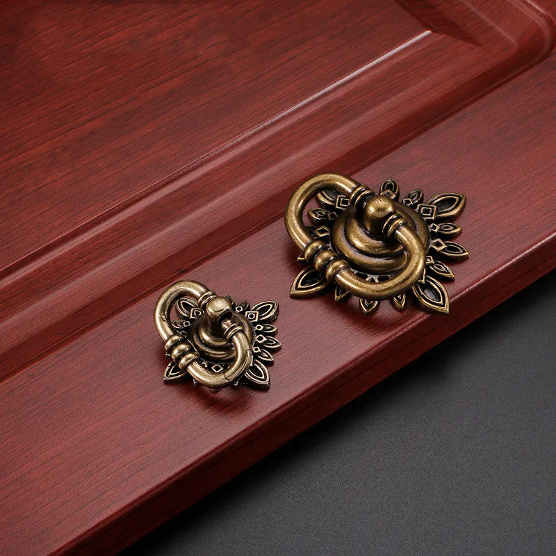 

1PC Antique single hole Drawer handle European bronze door pull knob for shoe wardrobe Door cabinet Closet Furniture Hardware