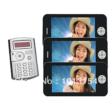 Free shippingiDear 7&quot Color Video Door For Villa Camera with 3 Monitor | Безопасность и защита