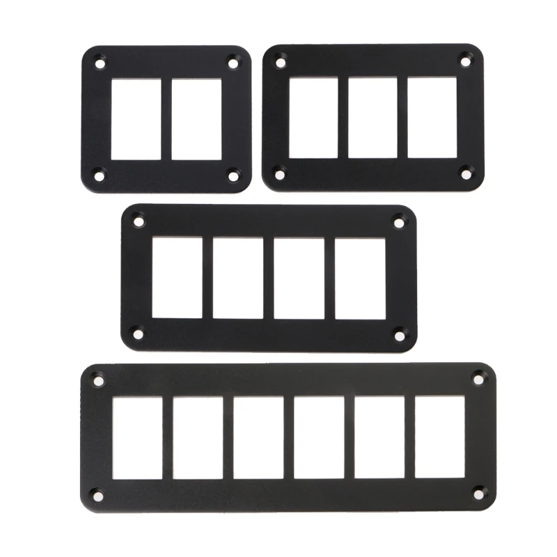 Beste Auto Schakelaar Onderdelen 2 3 4 6 Manier Aluminium Tuimelschakelaar Panel Behuizing Houder Voor Campers Boot trailers Auto onderdelen