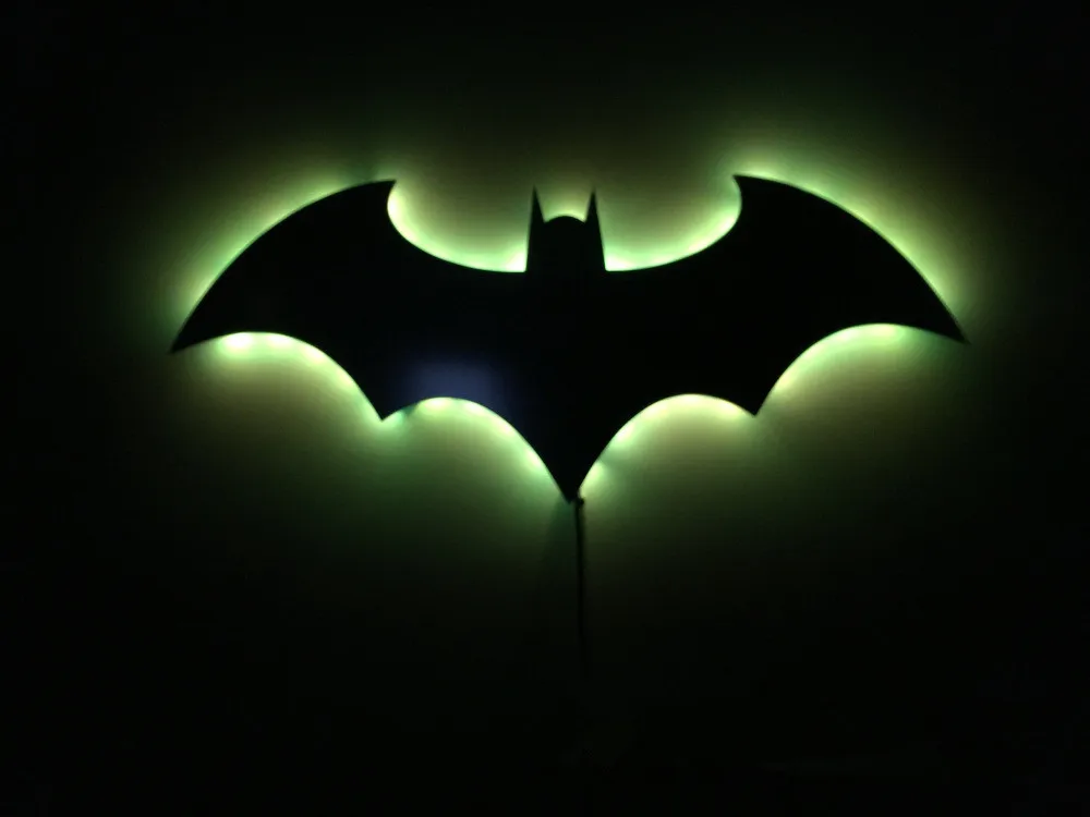  Batman 3D Night Light Led Wall Lamp Batman Symbol Creative Novelty RGB Color Changing Action Figure - 32809421782