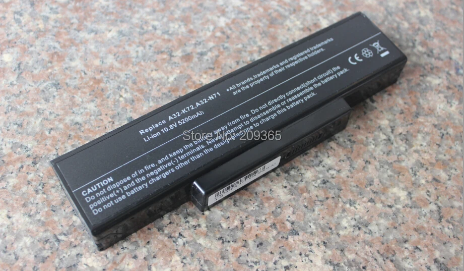 Аккумулятор для ноутбука Asus K72 K72F K72D K72DR K73 K73SV K73S K73E N73SV X72 X73 N71|laptop battery|battery for asuslaptop