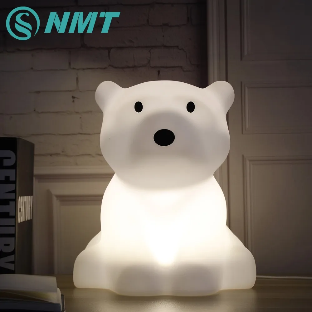 

Polar Bear LED Night Light Swivel Dimmable Warm White Baby Led Desk Lamp 30CM EU US Plug Led Night Lamp for Kid's Gift