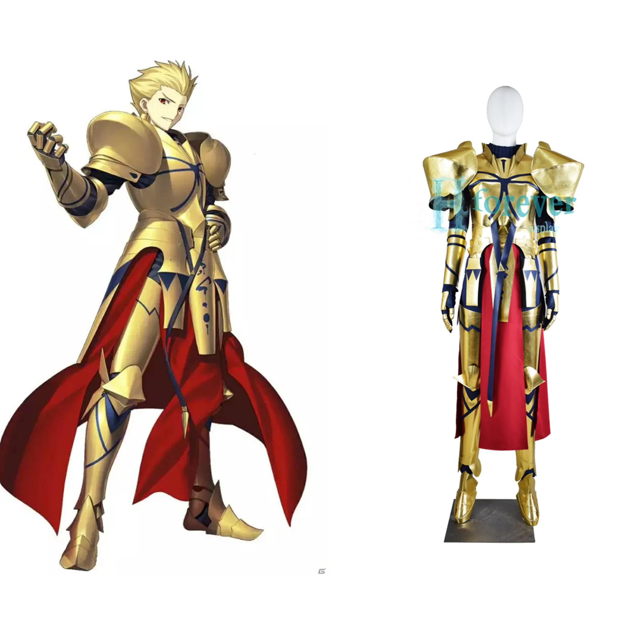 Новый аниме Fate/EXTELLA LINK/stay night Caster Gilgamesh Косплей Костюм для взрослых на Хэллоуин
