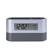 Креативные держатели для ручки часы светодиодный электронный цифровой офисный канцелярский подарок календарь дисплей настенные часы производители на заказ