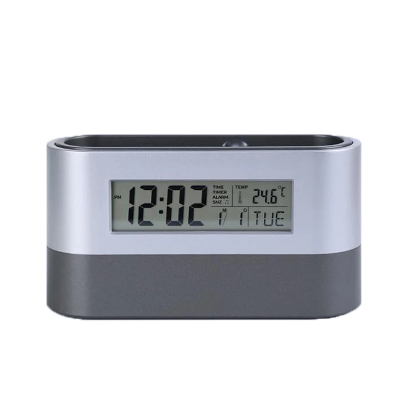 

Creative pen holder clock LED electronic digital office stationery gift calendar display wall clock manufacturers custom