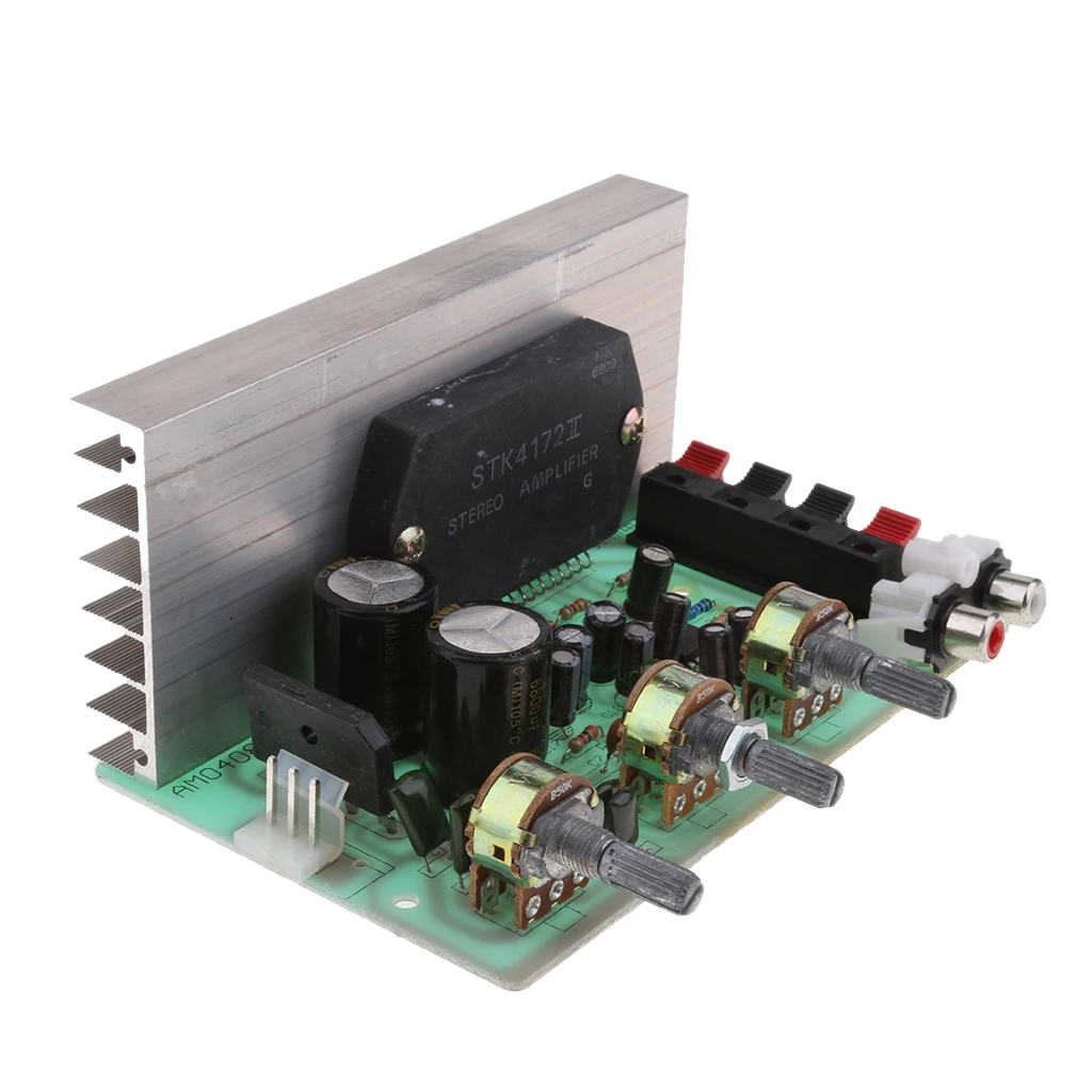 Dx0408 Amplifier Board Module Digital Power Audio Stereo Amplifier Board Dc 12v With Volume Subwoofer Stereo Knob 100w Aliexpress