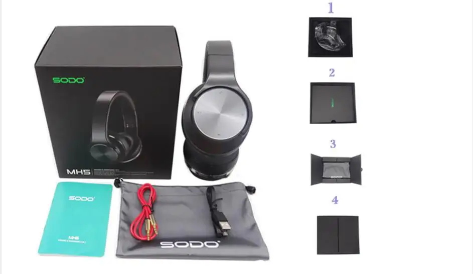 Оригинальный SODO MH5 NFC Bluetooth динамик наушники fone de ouvido Беспроводные с микрофоном