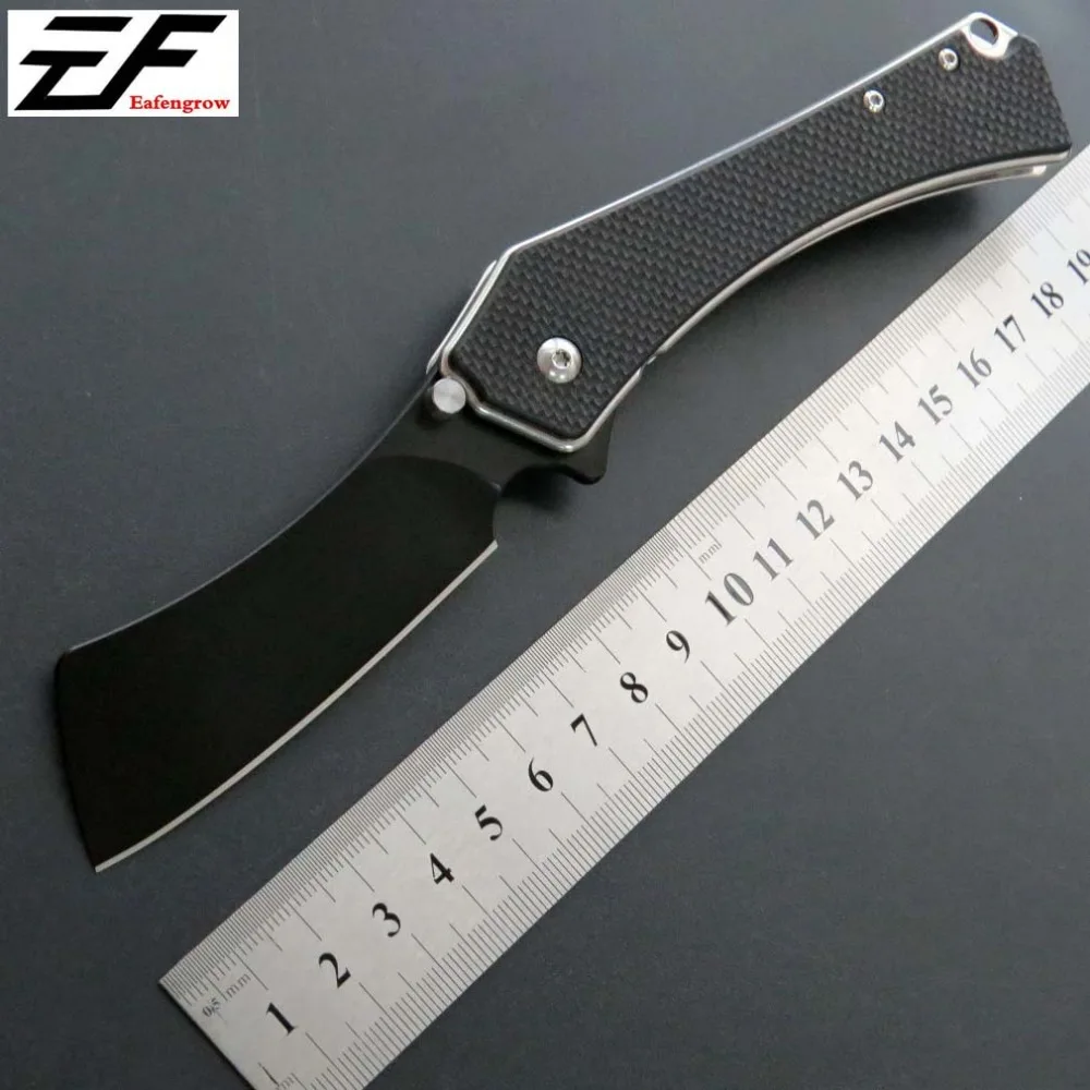 

Hot Selling EF331 Folding Pocket Knives D2 Steel Black G10 Handle Outdoor Camping Knife Survival Tool