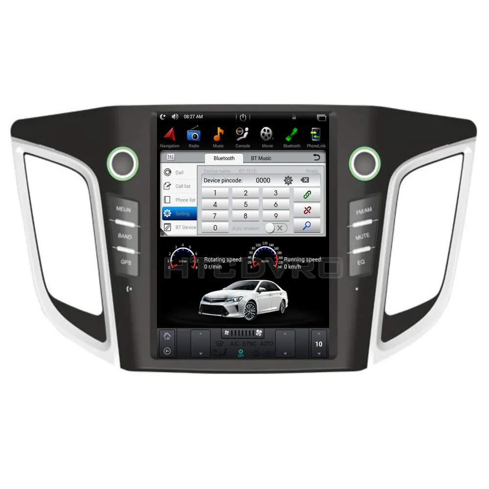 Flash Deal YMODVHT 10.4inch Telsa Style Vertical Screen Quad Core Android 7.1 2GB RAM Car DVD GPS for Hyundai IX25/Creta2014 2015 2016 2017 3