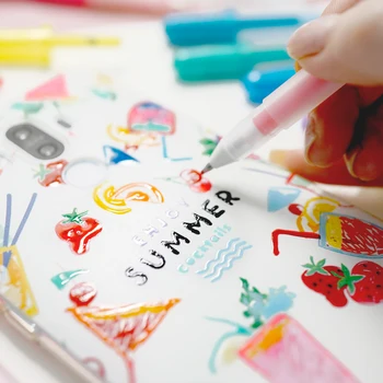

1 Pc Souffle 3D Gloss Color Pen DIY Three-dimensional Pen Glass Finger Nail Ceramics Album Mobile Phone Case Glitter DIY