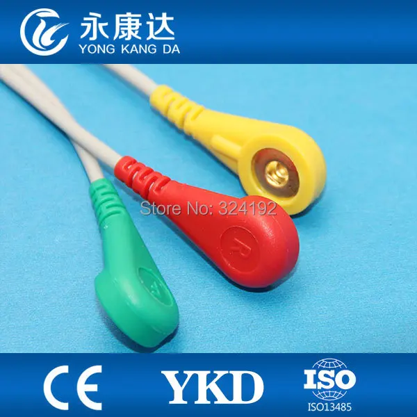 Цельный 3 свинцово ЭКГ/ЭКГ кабель с Leadwire IEC Snap для GE Marquette Dash 2500|ecg ecg|ecg ekg cablecable ecg |