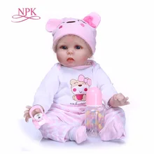 NPK New Product Simulation Baby Be Reborn Doll full silicone body Doll Wash Bath Toys Gift Originality Baby Model Special