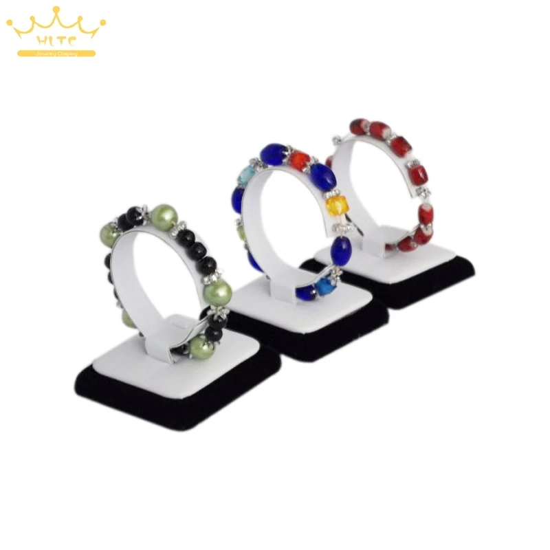 

Jewelry Display Wholesale 3PCS/LOT Velvet and Leather Bangle Bracelet Anklet Watch Chain Stand Holder Rack Kit