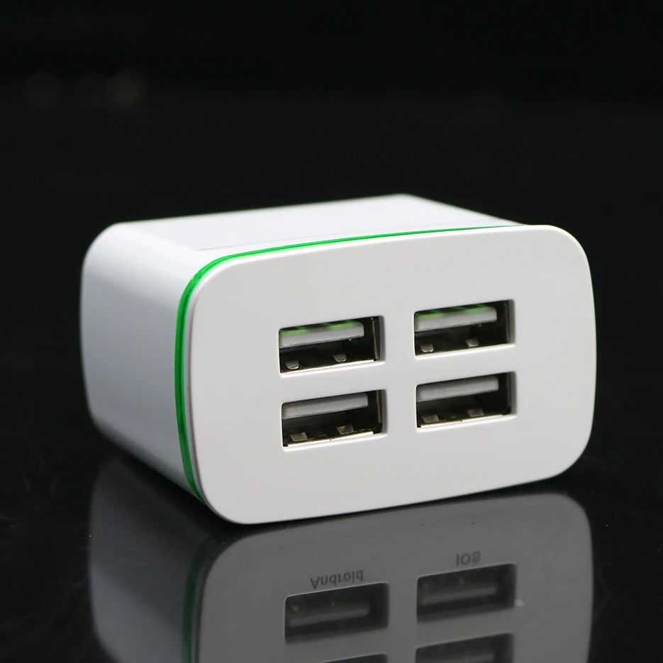 AMEEC 4 Port USB Chargers EU Cellphone Charging Adapter 5V 1A Multiple USB Power Adapter Charger For IPhone Android Smartphone (3)