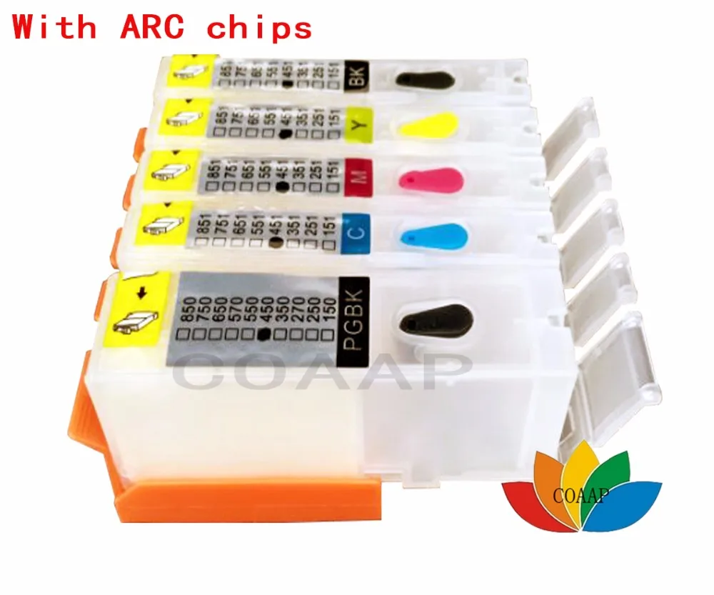 5 Refillable Empty canon CLI 651 PGI 650 XL Cartridge Pixma MG5560 MG6460 MG7160 MG7260 MG7560 IP7260 IP8760 Printer | Компьютеры и