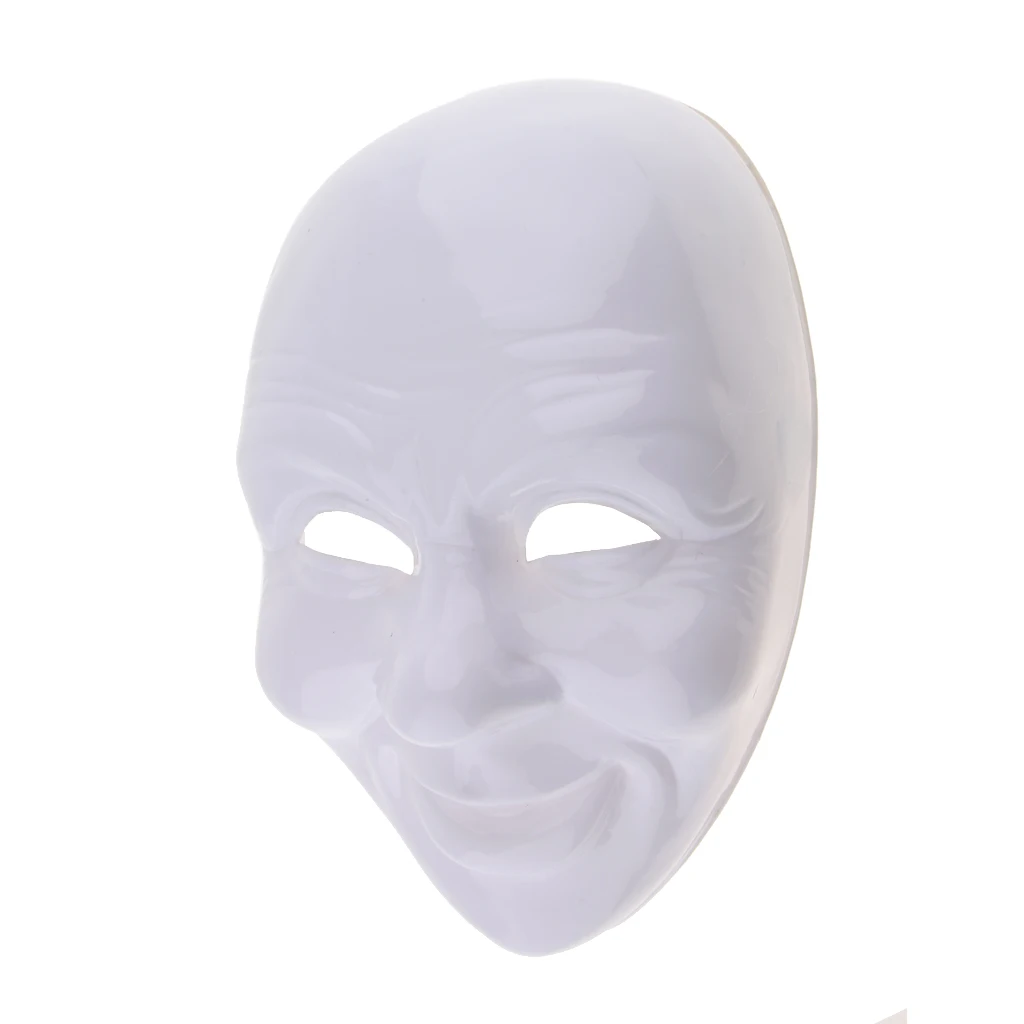 DIY белый маски для лица, неокрашенный Пластик Маска Для Бал-маскарад Вечерние белые Popping уход за кожей лица маска на Хэллоуин вечерние маска унисекс