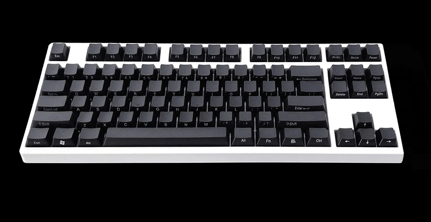 NPKC Черный ABS лазерные боковая подсветка топ-освещенный блеск через OEM keycaps ANSI ISO для Cherry MX переключатели 87 96 108 механическая клавиатура - Цвет: 87-key