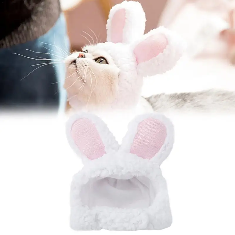 White Милая собака кошка Hairwear домашнее животное Рождество Кролик Аксессуары для ушей головной убор день рождения костюм головной убор кошки шапка шляпа - Цвет: White
