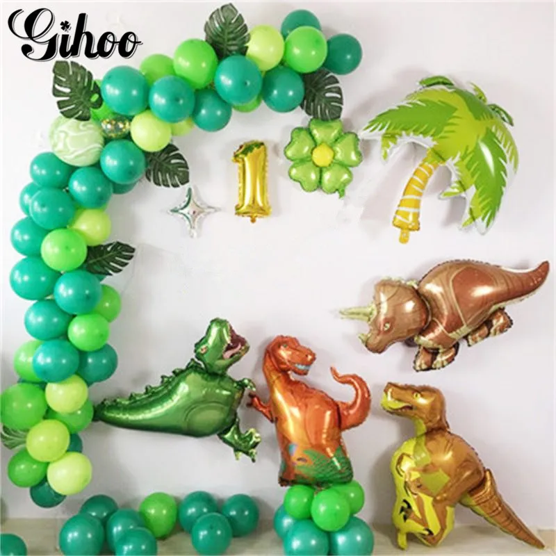 

GIHOO 1set Boy Theme For A Holiday Air Foil Balloon Children's Dinosaur Balloons Birthday Party Jurassic World Decorations Props