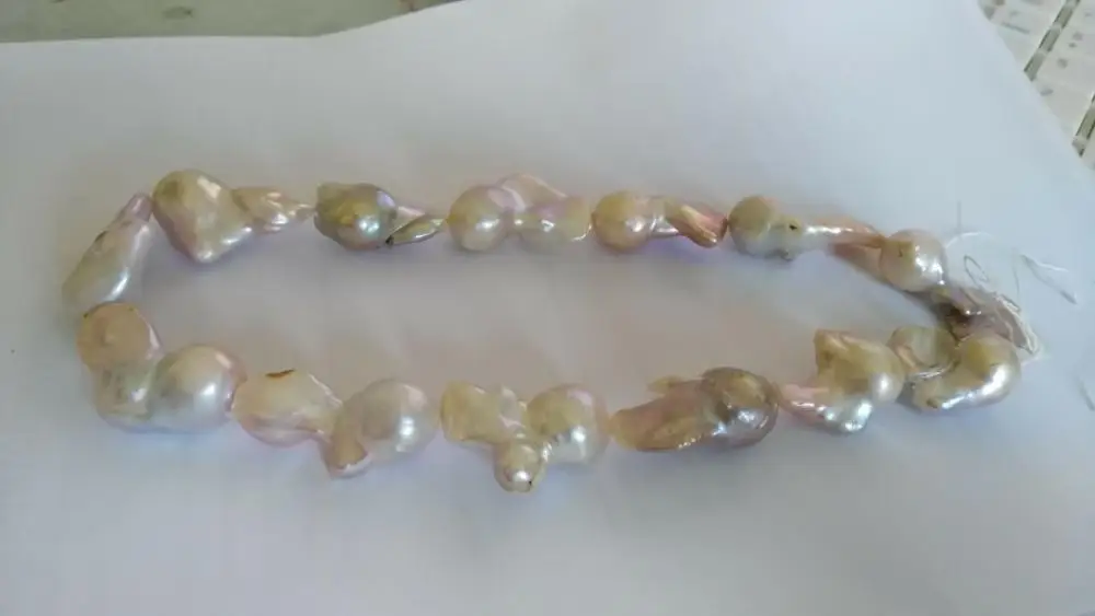 

stunning Natural 25mm Australian south seas light pink Pearl Necklace 18inch (9.13)
