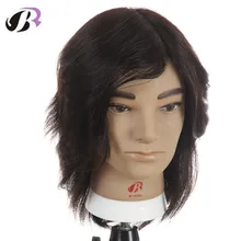 Hot Sale 8 inch Male Natural Hair Mannequin Training Head With Real Human Hair Hairdressers Training Doll Head With Free Holder Hot Sale 8 inch Male Natural Hair Mannequin Training Head With Real Human Hair Hairdressers Training Doll Head With Free Holder
