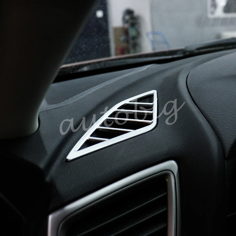 Us 10 86 8 Off Pearl Chrome Interior Dashboard Console Air Condition Vent Trim Cover For 2014 2015 2016 2017 2018 Mazda3 Mazda 3 Bm Bn In Interior