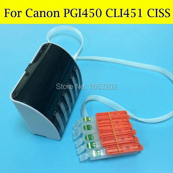 

Ciss System For Canon PGI450 CLI451 PGI450BK Tube Tubo Use For Canon PIXMA MG5440 Pixma IP7240 Ptinter Plotter With ARC Chip